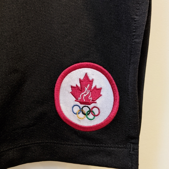 Speedo Olympic Canada flare leg black capris large - Picture 2 of 10